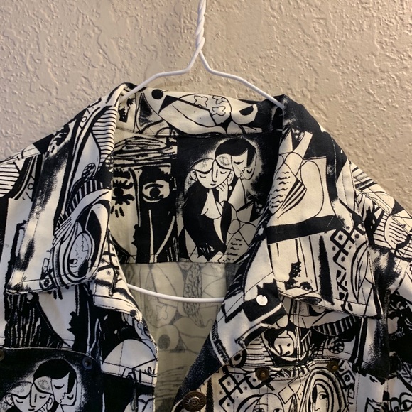 Vintage Picasso art button up jacket RARE - Picture 5 of 11